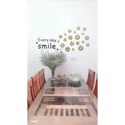 Tranh Dán Tường Mica 3D Khổ Lớn Smile Icon Sticker Cười Vui