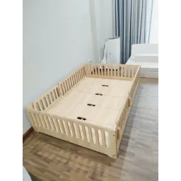 Giường Montessori Gỗ Trẻ Em, Giường Gỗ Chilling Phong Cách Korea