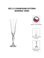 Bộ 2 Ly Champagne Victoria Bohemia 180ml