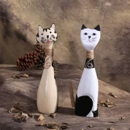 Cặp Mèo Gỗ