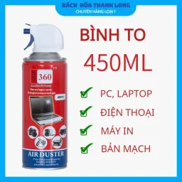 Bình Xịt Nén Khí Vệ Sinh Bụi Bàn Phím, Laptop, Điện Thoại, Đồng Hồ