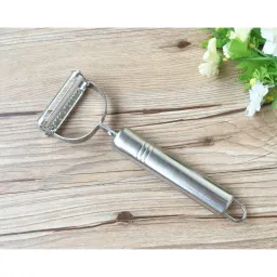 Bộ Nạo Gọt Củ Hoa Quả Inox Đa Năng 3 trong 1, Nạo Gọt - Bào Sợi - Khoét - Tạo Hình Trái Cây