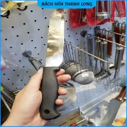 Dao Bếp Cán Đen Inox Lưỡi Dài Cao Cấp