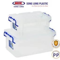 Bộ 2 Hộp Đựng Thực Phẩm Nhựa Có Nắp Song Long Plastic Đa Năng