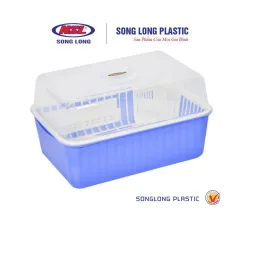 Giá Úp Bát Đĩa Đa Năng Song Long Plastic Có Nắp Đậy