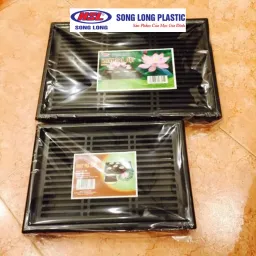 Khay Trà Đựng Ấm Chén Nhựa Giả Gỗ Song Long Plastic
