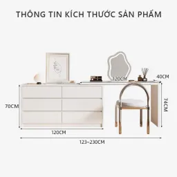 Bàn Làm Việc Thông Minh Kèm Tủ Đồ 6 Ngăn Kéo Tiện Lợi