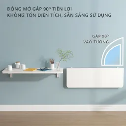 Bàn Làm Việc Treo Tường Điều Chỉnh Chiều Cao Tùy Mong Muốn