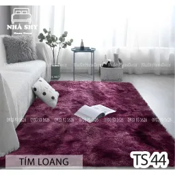 Thảm Lông Trải Sàn Trang Trí Nhà Cửa - Lót Phòng - Thảm Cạnh Giuờng Ngủ Màu Loang Size 40x1m2 - 50x1m6