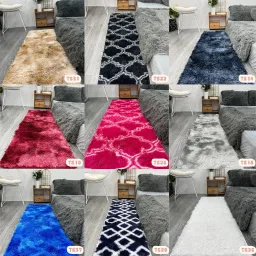 Thảm Lông Trải Sàn Trang Trí Nhà Cửa - Lót Phòng - Thảm Cạnh Giuờng Ngủ Màu Loang Size 40x1m2 - 50x1m6