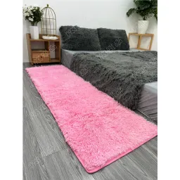 Thảm Lông Trải Sàn Trang Trí Nhà Cửa - Lót Phòng - Thảm Cạnh Giuờng Ngủ Màu Trơn Size 40x1m2 - 50x1m6