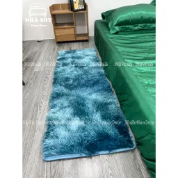 Thảm Lông Trải Sàn Trang Trí Nhà Cửa - Lót Phòng - Thảm Cạnh Giuờng Ngủ Màu Trơn Size 40x1m2 - 50x1m6