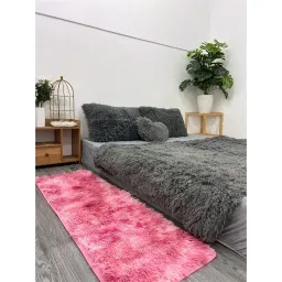 Thảm Lông Trải Sàn Trang Trí Nhà Cửa - Lót Phòng - Thảm Cạnh Giuờng Ngủ Màu Trơn Size 40x1m2 - 50x1m6