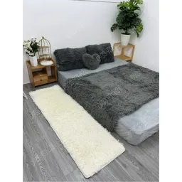 Thảm Lông Trải Sàn Trang Trí Nhà Cửa - Lót Phòng - Thảm Cạnh Giuờng Ngủ Màu Trơn Size 40x1m2 - 50x1m6