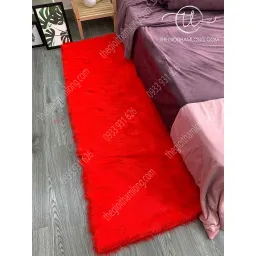 Thảm Lông Trang Trí Phòng Ngủ - Thảm Lông Decor - Chất Lông Tơ Nhiễn Size 50x40cm - 50x1m6