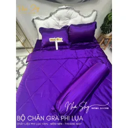 Trọn Bộ Dra Giường Phi Lụa Thái Tuấn Cao Cấp - Size 2Mx1M6