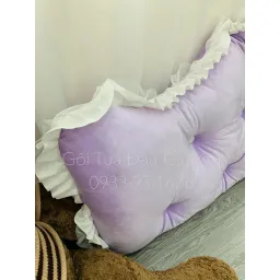 Tựa Đầu Giuờng Trang Trí Phòng Ngủ - Mẫu Hoàng Gia - Màu Tím - Size 80x1m6