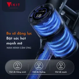 Máy Hút Bụi Cầm Tay Không Dây CÓ MÀN HÌNH Cảm Ứng Được Cao Cấp Lực Hút Mạnh Robot VKIT S4