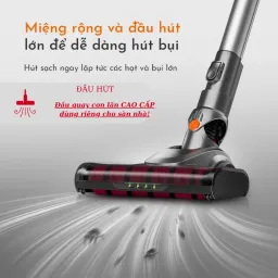 Máy Hút Bụi Cầm Tay Không Dây Đa Năng Có Thể Gập Được Cao Cấp Lực Hút Mạnh Robot VKIT S4