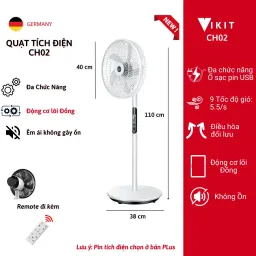 Quạt Cao Cấp VIKIT CH02 (Không Tích Điện)