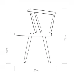 Ghế Phòng Khách K Chair Gỗ Teak, Gỗ Sồi Nhiều Màu