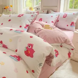 Bộ Chăn Ga Gối 4 Món Chất Liệu Cotton Đũi, Họa Tiết Vintage Ga Giường Bo Chun Bộ Chăn Ga Gối 4 Món Chất Liệu Cotton Đũi, Họa Tiết Vintage Ga Giường Bo Chun