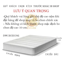 Bộ Chăn Ga Gối Cotton TC Emmidecor Cao Cấp - Ghi Đậm Mix Nhạt