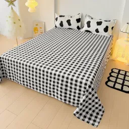 Bộ Chăn Ga Gối Emmibedding, Drap Cotton Poly Hàn Quốc Mẫu Bò Sữa Milk