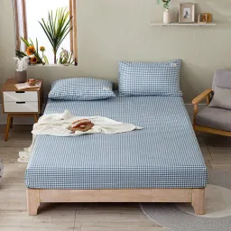 Bộ Ga Giường, Ga Gối Chất Liệu Cotton Tici Emmibedding, Các Mẫu Kẻ Hiện Đại Đủ Size