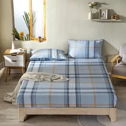 Bộ Ga Giường, Ga Gối Chất Liệu Cotton Tici Emmibedding, Các Mẫu Kẻ Hiện Đại Đủ Size