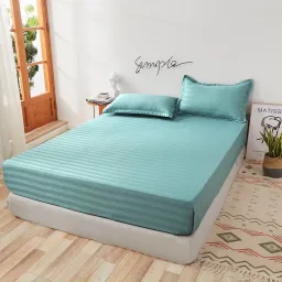 Bộ Ga Gối Cotton Kẻ 3F Chuyên Dùng Khách Sạn, Homestay, Nhà Nghỉ, Decor Phòng Ngủ