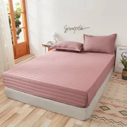 Bộ Ga Gối Cotton Kẻ 3F Chuyên Dùng Khách Sạn, Homestay, Nhà Nghỉ, Decor Phòng Ngủ