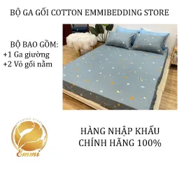 Bộ Ga Gối Cotton Poly Emmibedding Store Mẫu Hành Tinh