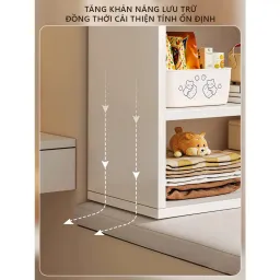 Kệ Sách Đa Năng Nhiều Tầng Chất Liệu Gỗ MDF Màu Full Trắng GA30