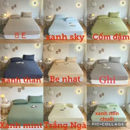 Bộ Ga Giường, Ga Gối Chất Liệu Cotton TC Dùng Cho Homestay, Nhà Nghỉ Và Decor Phòng Ngủ Emmibedding