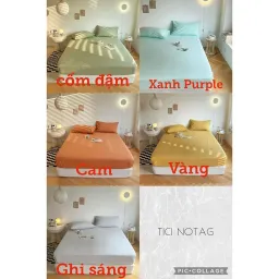 Bộ Ga Giường, Ga Gối Chất Liệu Cotton TC Dùng Cho Homestay, Nhà Nghỉ Và Decor Phòng Ngủ Emmibedding