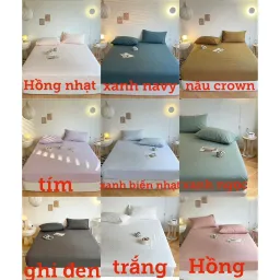 Bộ Ga Giường, Ga Gối Chất Liệu Cotton TC Dùng Cho Homestay, Nhà Nghỉ Và Decor Phòng Ngủ Emmibedding