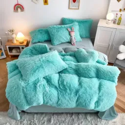 Bộ Chăn Ga Gối Nỉ Lông EMMIBEDDING STORE Mẫu Trơn Miễn Phí Bo Chun Và Làm Ga Phủ Theo Yêu Cầu