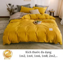 Bộ Chăn,Ga,Gối Cotton Tici Emmibedding Vàng