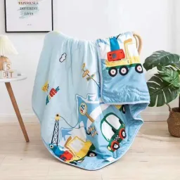 Chăn Hè Cho Bé Chất Liệu COTTON Chính Hãng TOPAZ - Chăn Cotton Đũi Hè Họa Tiết Cute, Siêu Mềm, Siêu Mát Cho Bé