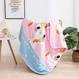 Chăn Hè Cho Bé Chất Liệu COTTON Chính Hãng TOPAZ - Chăn Cotton Đũi Hè Họa Tiết Cute, Siêu Mềm, Siêu Mát Cho Bé