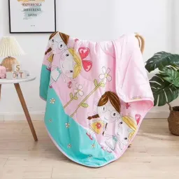 Chăn Hè Cho Bé Chất Liệu COTTON Chính Hãng TOPAZ - Chăn Cotton Đũi Hè Họa Tiết Cute, Siêu Mềm, Siêu Mát Cho Bé