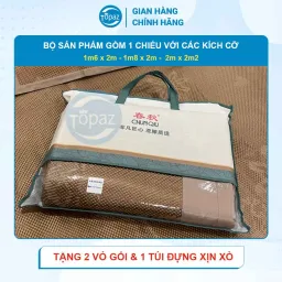 Chiếu Mây Điều Hòa ChunQiu Cao Cấp TOPAZ - Chiếu Nhập Khẩu Làm Từ 100% Sợi Mây Tự Nhiên Thoáng Mát Dễ Chịu Khi Nằm