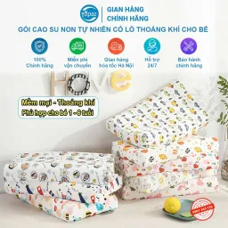 Gối Cao Su Non Tự Nhiên Cho Bé TOPAZ Kích Thước 27Cm x 44Cm Có Lỗ Thoáng Khí Thiết Kế Lượn Sóng Giúp Trẻ Ngủ Sâu Hơn