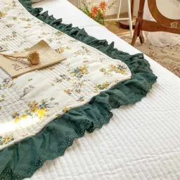 (Tặng Kèm 2 Vỏ Gối) Bộ Ga Giường Cotton Cao Cấp Chính Hãng TOPAZ _ Ga Phủ Giường Nhập Khẩu Chất Liệu Lụa Kháng Khuẩn