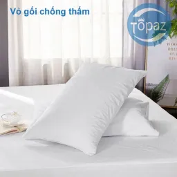 Vỏ Gối Chống Thấm Nước 2 Lớp Chính Hãng TOPAZ Vỏ Gối Chống Thấm Màu Trắng Đơn Giản Sang Trọng