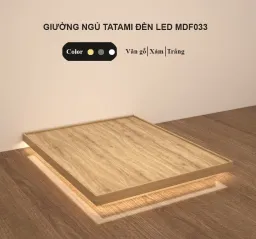 [FREESHIP HCM] Giường Bay, Giường Ngủ Tatami Đèn Led MDF033 – Có Thiết Kế Theo Yêu Cầu Khách Hàng