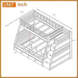 Giường Tầng Juno Sofa 1m / 1m4 Cầu Thang Đảo Chiều Màu Lựa Chọn