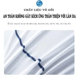 Gối Cao Su Non Memory Foam TOPAZ Nhập Khẩu - Ruột Gối Ngủ Chống Đau Mỏi Vai Gáy Kích Cỡ 50Cmx70Cmx10Cm