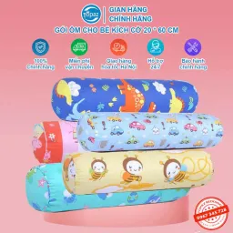 Gối Ôm Cho Bé Chất Vải Cotton Bông Microfiber Cao Cấp Chính Hãng TOPAZ Đảm Bảo Giấc Ngủ Ngon Cho Bé Giao Mẫu Ngẫu Nhiên